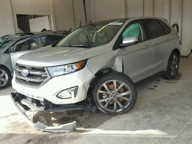 2FMPK4AP2HBB01963 - 2017 FORD EDGE SPORT SILVER photo 2