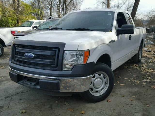 1FTEX1CM2EFA55866 - 2014 FORD F150 SUPER WHITE photo 2