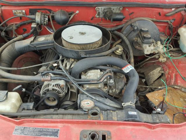 1B7GL23Y4PS180178 - 1993 DODGE DAKOTA RED photo 7