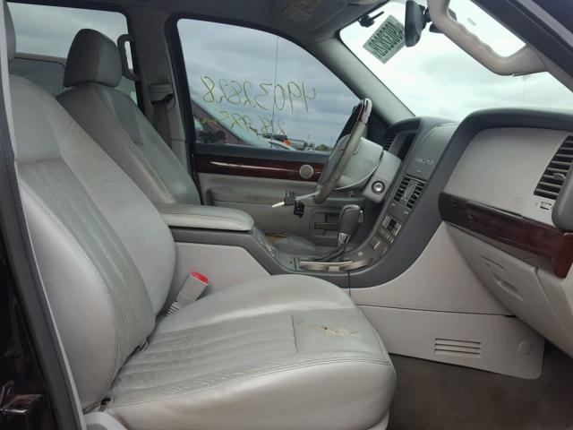 5LMEU88H15ZJ32635 - 2005 LINCOLN AVIATOR BLACK photo 5