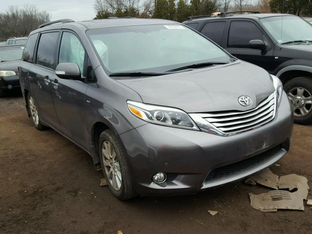 5TDDZ3DCXHS153751 - 2017 TOYOTA SIENNA XLE GRAY photo 1