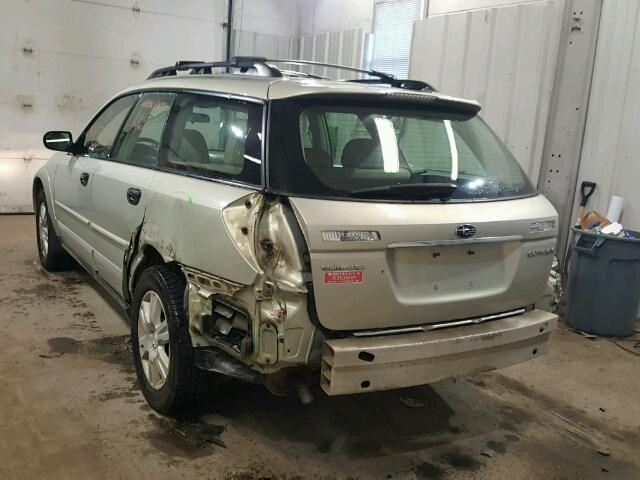 4S4BP61C057305962 - 2005 SUBARU LEGACY OUT GOLD photo 3