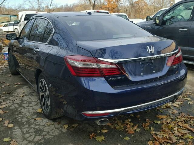 1HGCR3F89HA042207 - 2017 HONDA ACCORD EXL Niebieski zdjęcie 3