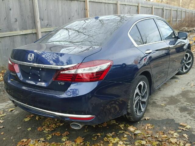 1HGCR3F89HA042207 - 2017 HONDA ACCORD EXL Niebieski zdjęcie 4