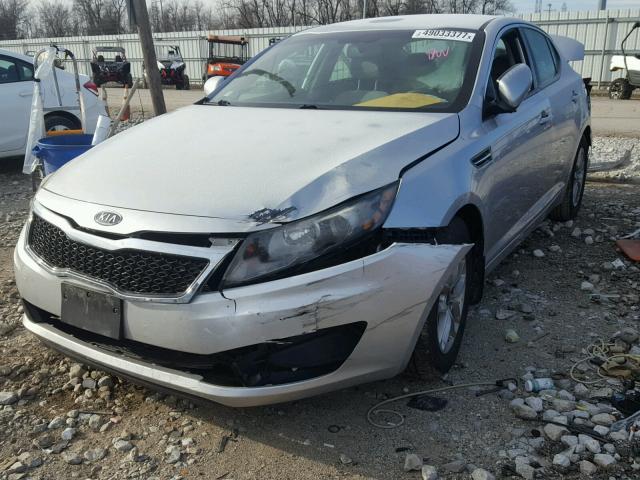 KNAGM4A7XB5135012 - 2011 KIA OPTIMA LX SILVER photo 2