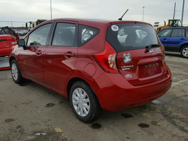 3N1CE2CP0FL450281 - 2015 NISSAN VERSA NOTE RED photo 3