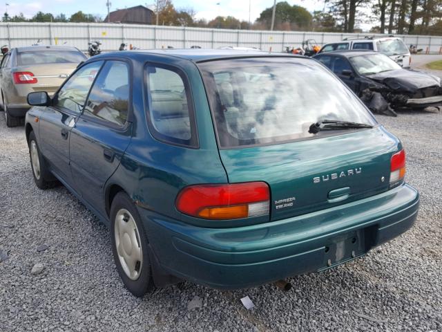 JF1GF4355VG822972 - 1997 SUBARU IMPREZA L GREEN photo 3