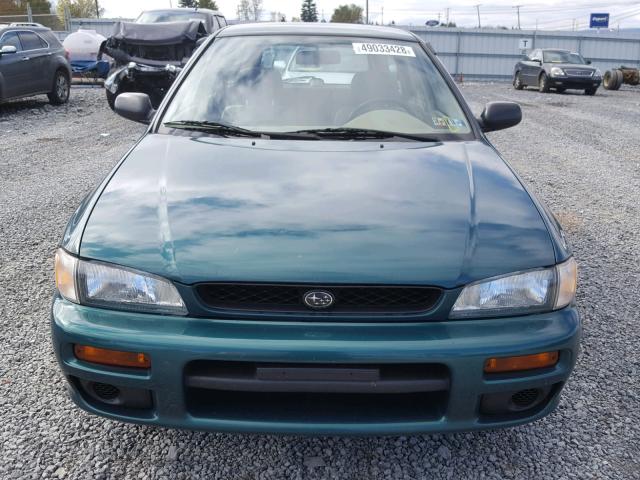 JF1GF4355VG822972 - 1997 SUBARU IMPREZA L GREEN photo 9