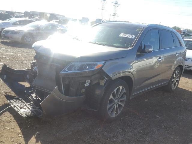 5XYKWDA78EG527778 - 2014 KIA SORENTO SX GRAY photo 2