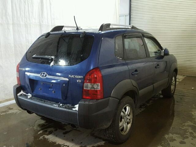 KM8JN12D88U879971 - 2008 HYUNDAI TUCSON SE BLUE photo 4