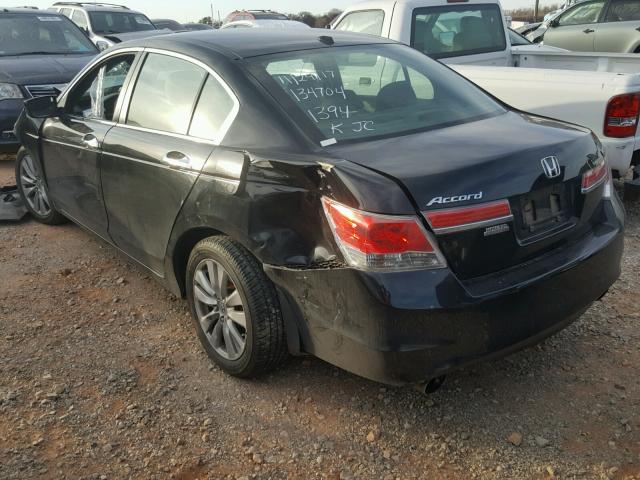 1HGCP3F89BA001394 - 2011 HONDA ACCORD EXL BLACK photo 3