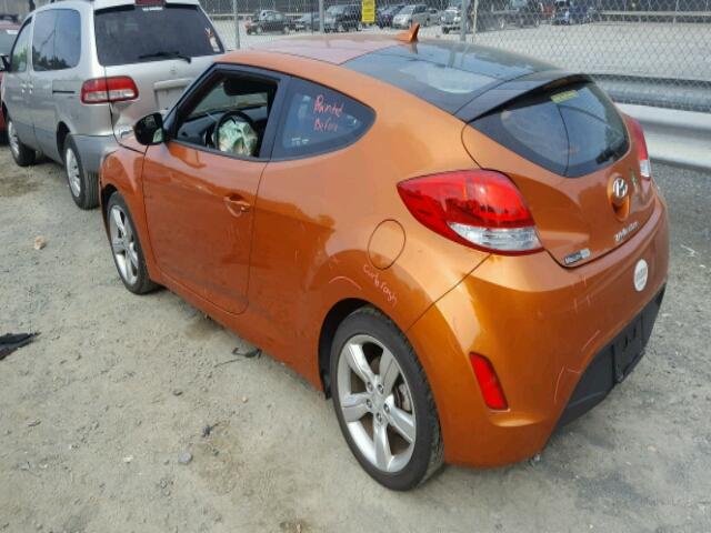 KMHTC6AD7EU216481 - 2014 HYUNDAI VELOSTER B ORANGE photo 3