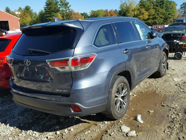 5TDJKRFH9GS267595 - 2016 TOYOTA HIGHLANDER ლურჯი ფოტო 4