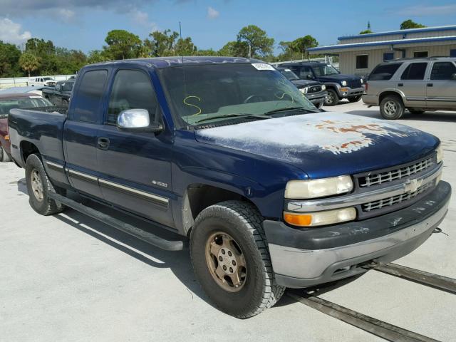 2GCEK19T821241833 - 2002 CHEVROLET SILVERADO BLUE photo 1