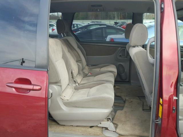 5TDZA23C26S564874 - 2006 TOYOTA SIENNA CE MAROON photo 6