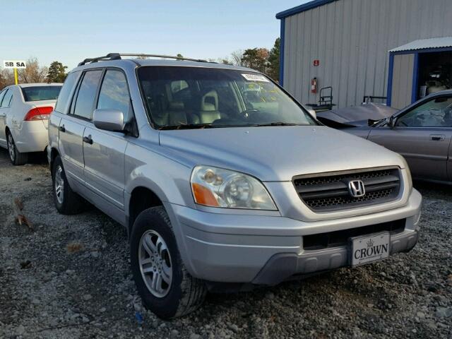 5FNYF18685B060696 - 2005 HONDA PILOT EXL SILVER photo 1