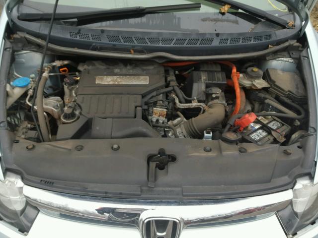 JHMFA36287S014257 - 2007 HONDA CIVIC HYBR BLUE photo 7