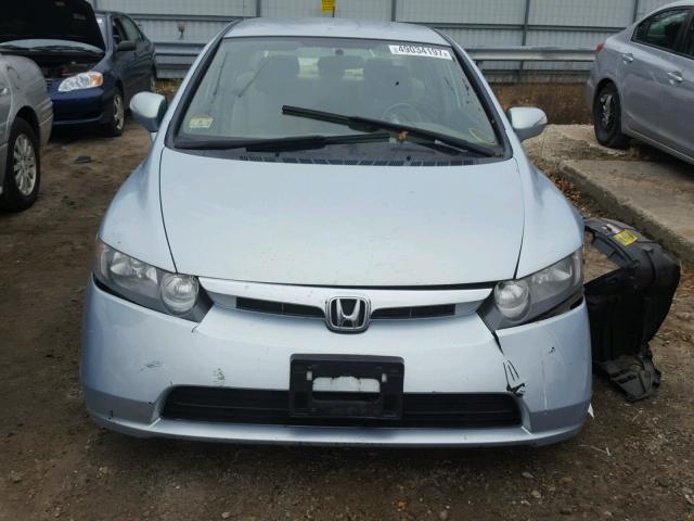 JHMFA36287S014257 - 2007 HONDA CIVIC HYBR BLUE photo 9