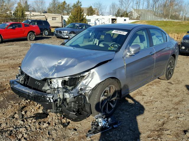 1HGCR2F76HA302855 - 2017 HONDA ACCORD EX SILVER photo 2