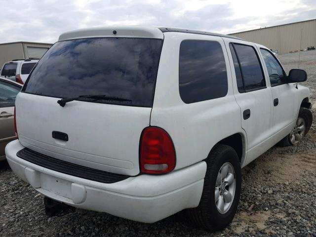 1D4HS38N83F569536 - 2003 DODGE DURANGO SP WHITE photo 4