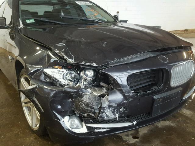 WBAFU9C55BC784345 - 2011 BMW 550 XI CHARCOAL photo 9