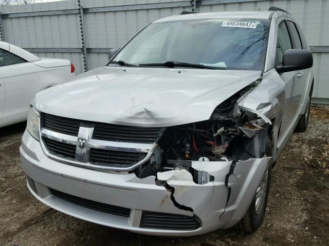 3D4GG47B09T193584 - 2009 DODGE JOURNEY SE SILVER photo 2