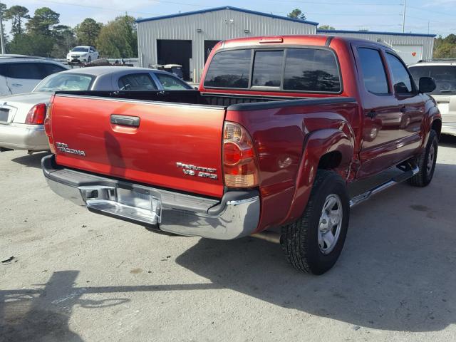 3TMJU62N77M047716 - 2007 TOYOTA TACOMA DOU BURGUNDY photo 4