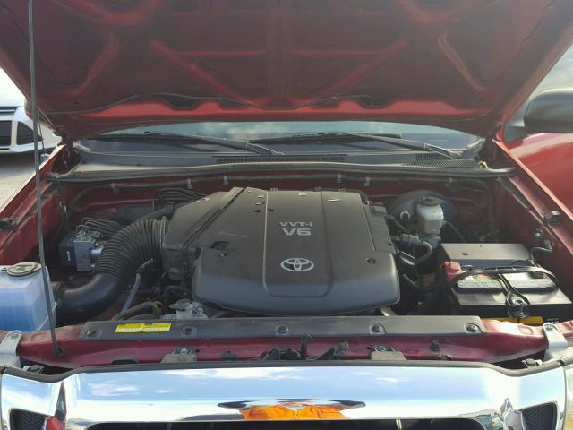 3TMJU62N77M047716 - 2007 TOYOTA TACOMA DOU BURGUNDY photo 7