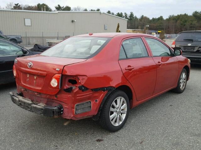 2T1BU40E79C058853 - 2009 TOYOTA COROLLA BA RED photo 4