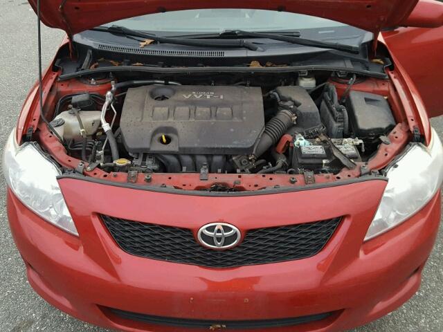 2T1BU40E79C058853 - 2009 TOYOTA COROLLA BA RED photo 7