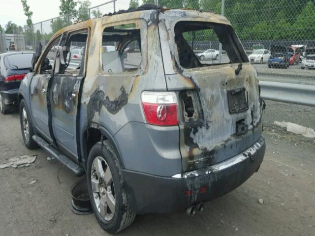 1GKEV33787J131154 - 2007 GMC ACADIA SLT დამწვარი ფოტო 3