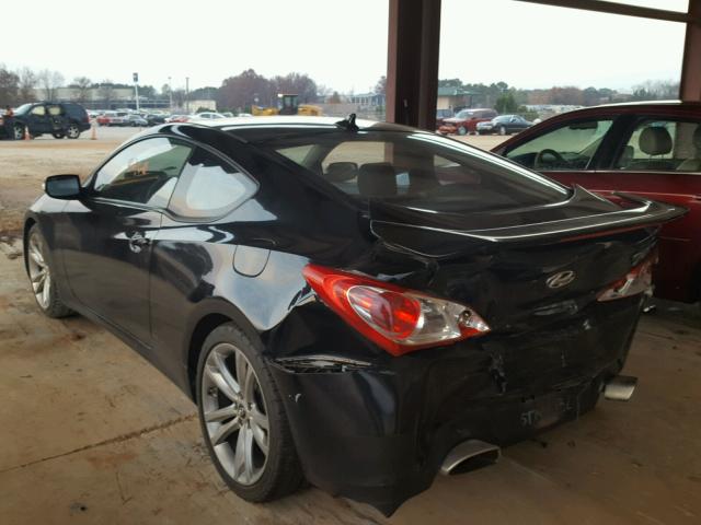 KMHHU6KH3AU026515 - 2010 HYUNDAI GENESIS CO BLACK photo 3