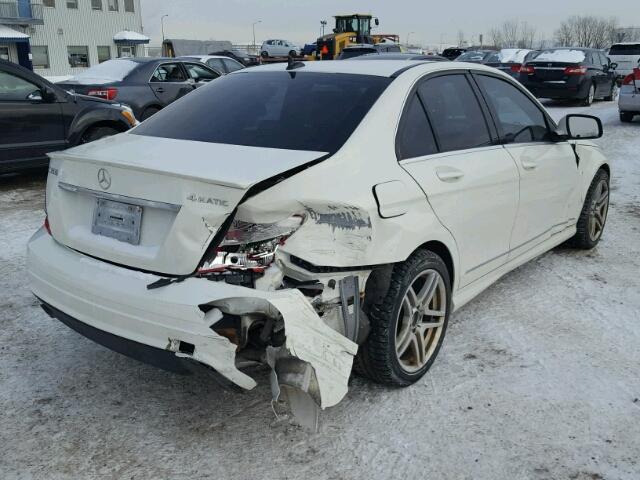 WDDGF87X28F083427 - 2008 MERCEDES-BENZ C 350 4MAT WHITE photo 4