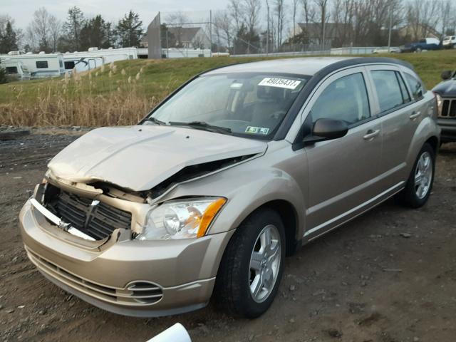 1B3HB48AX9D191550 - 2009 DODGE CALIBER SX BEIGE photo 2