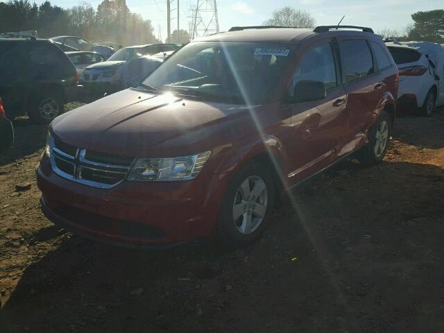 3C4PDCAB0GT104537 - 2016 DODGE JOURNEY SE RED photo 2