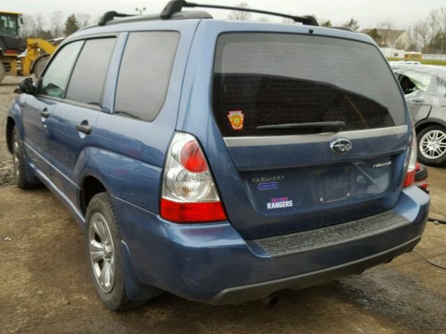 JF1SG63617H745820 - 2007 SUBARU FORESTER 2 BLUE photo 3