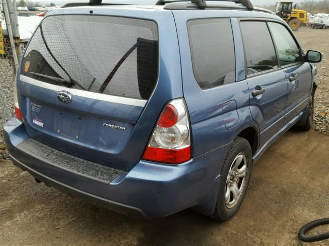 JF1SG63617H745820 - 2007 SUBARU FORESTER 2 BLUE photo 4