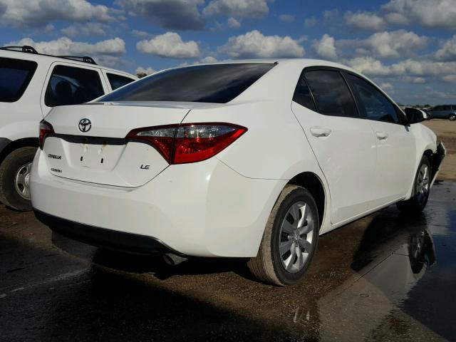 2T1BURHE1EC170950 - 2014 TOYOTA COROLLA L WHITE photo 4