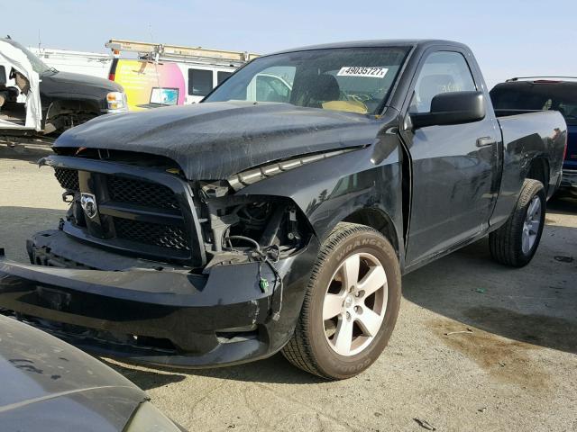 3C6JD6AT9CG264765 - 2012 DODGE RAM 1500 S BLACK photo 2