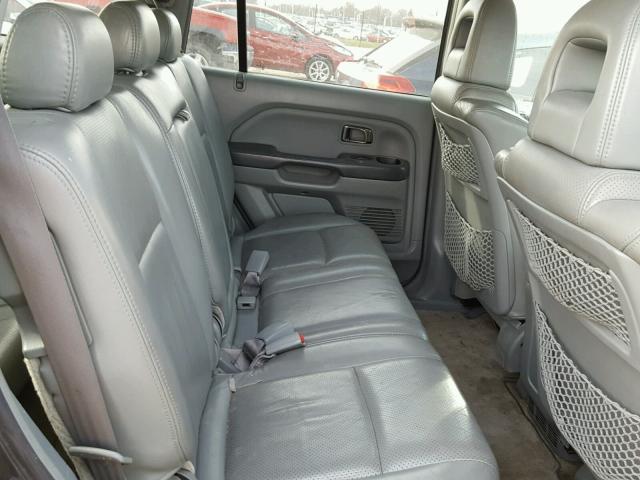 5FNYF18525B057056 - 2005 HONDA PILOT EXL WHITE photo 6