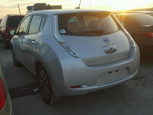 1N4AZ0CP3FC315990 - 2015 NISSAN LEAF S SILVER photo 3