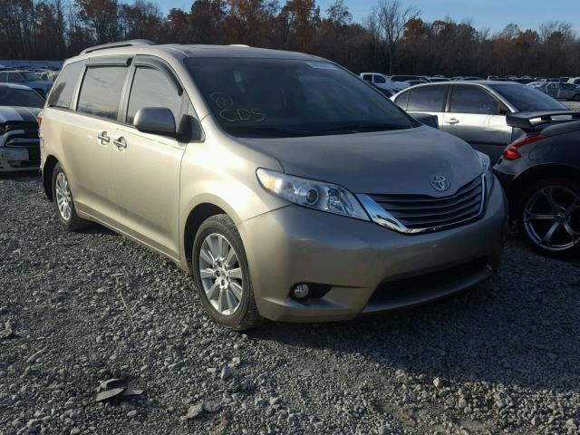 5TDYK3DC1FS673887 - 2015 TOYOTA SIENNA XLE TAN photo 1