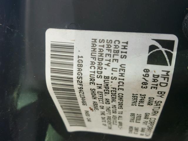 1G8AG52F94Z134466 - 2004 SATURN ION LEVEL MAROON photo 10