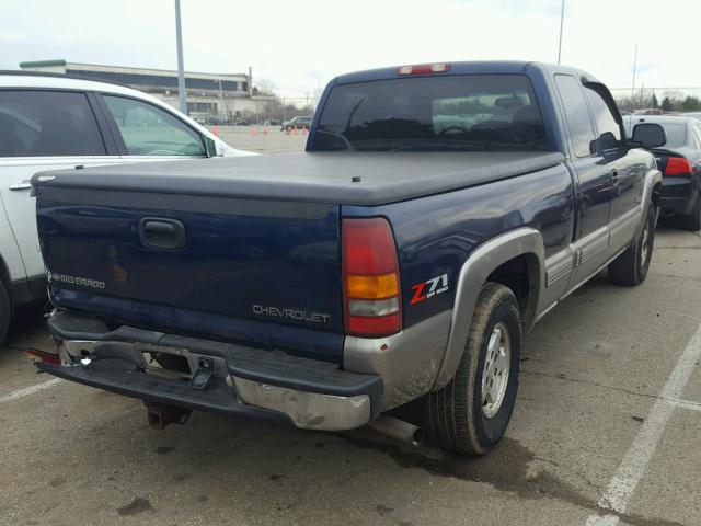 2GCEK19T9Y1332635 - 2000 CHEVROLET SILVERADO BLUE photo 4