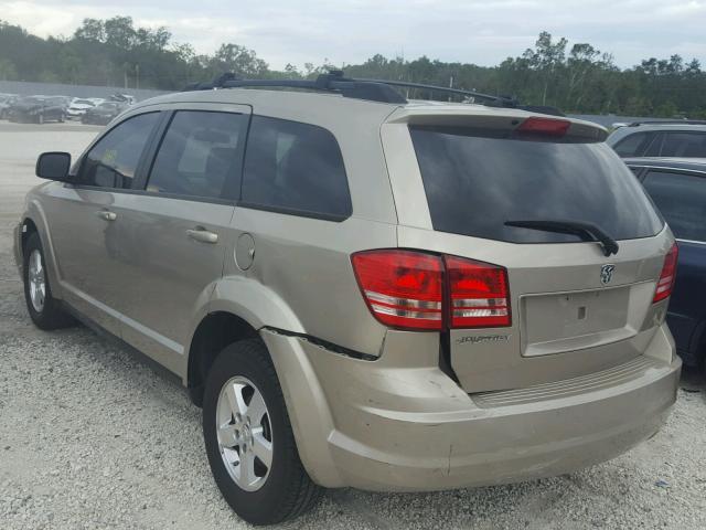 3D4GG47B29T192033 - 2009 DODGE JOURNEY SE BEIGE photo 3