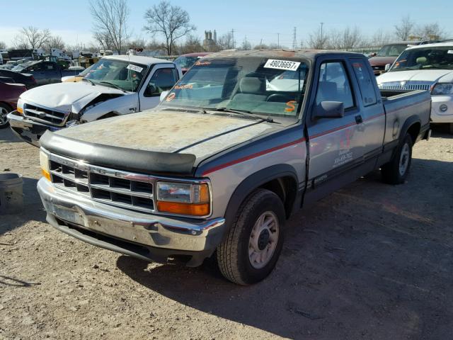 1B7FL23X5PS267073 - 1993 DODGE DAKOTA GRAY photo 2