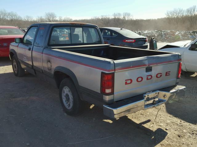 1B7FL23X5PS267073 - 1993 DODGE DAKOTA GRAY photo 3