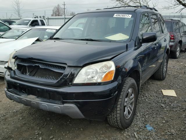 2HKYF18563H507385 - 2003 HONDA PILOT EXL BLACK photo 2