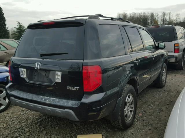 2HKYF18563H507385 - 2003 HONDA PILOT EXL BLACK photo 4