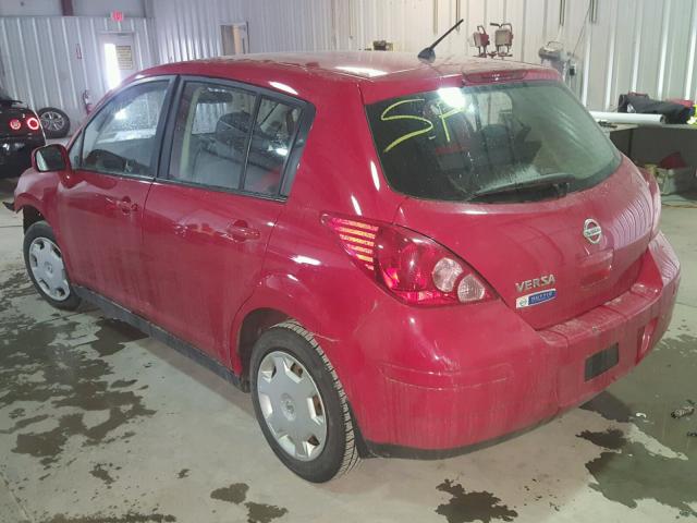 3N1BC13E39L394660 - 2009 NISSAN VERSA S RED photo 3